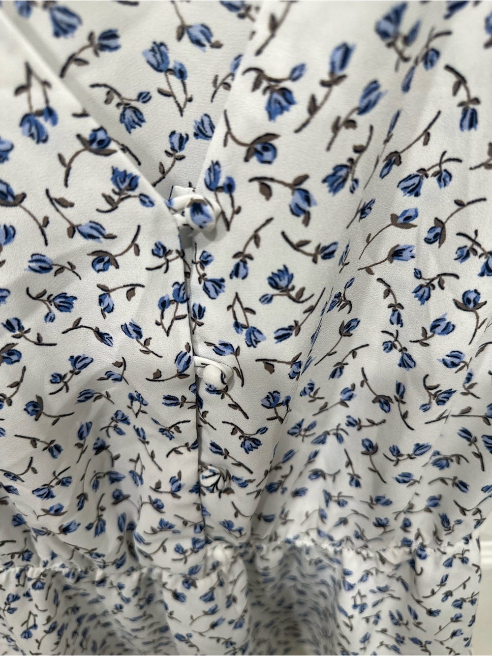 Sienna Sky White Blouse with Blue Floral Print - Picture 5 of 6